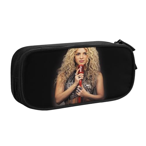 YINGD Shakira Federmäppchen mit abnehmbarem Gurt – Oxford-Tuch mit mehreren Fächern für Stifte, Werkzeuge, Kosmetik, mehrfarbig, Europäischer und amerikanischer Stil, Retro, modern von YINGD