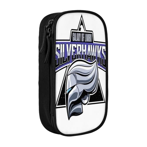 YINGD Silverhawks Federmäppchen, faltbar, Reise-Organizer, waschbares Oxford-Tuch für Stifte, Kabel, kleines Zubehör, mehrfarbig, Europäischer und amerikanischer Stil, Retro, modern von YINGD