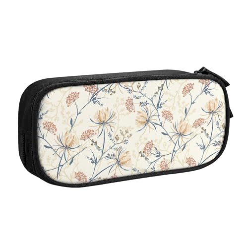 YINGD TEQUAN Federmäppchen mit großem Fassungsvermögen, Aquarellfarben, orientalisches Blumenmuster, Federmäppchen, 2 Fächer, Federmäppchen YINGD TEQUAN Federmäppchen mit großem Fassungsvermögen, Aquarellfarben, orientalisches Blumenmuster, Federmäppchen, 2 Fächer, Federmäppchen von YINGD