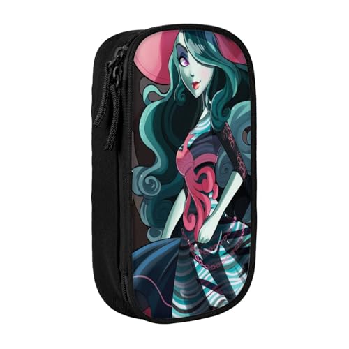 YINGD Teen Monster High Federmäppchen mit Klett-Patch-Panel – anpassbares Emblem-Design für Schulen, Teams, Veranstaltungen von YINGD