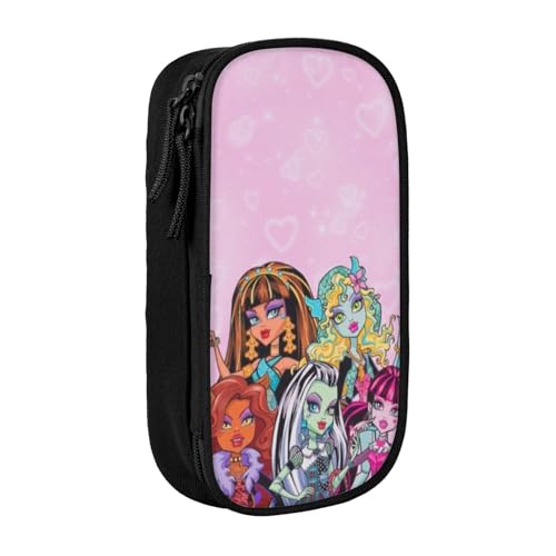 YINGD Teen Monster High Federmäppchen mit RFID-blockierender Tasche – sicherer Oxford-Tuch-Organizer für Karten, Stifte, Bargeld von YINGD