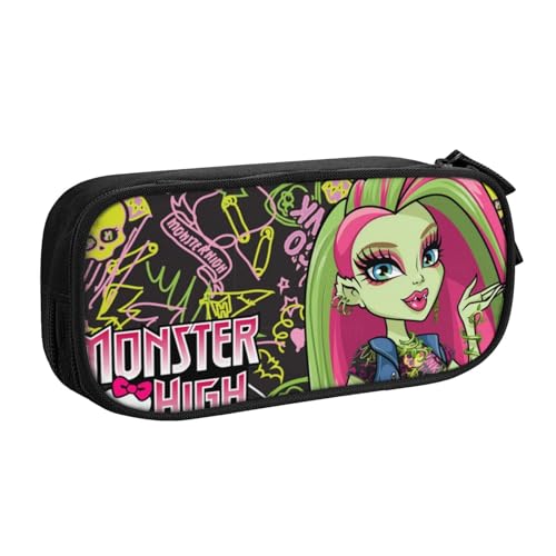 YINGD Teen Monster High Federmäppchen mit abnehmbarem Riemen – Oxford-Tuch mit mehreren Fächern für Stifte, Werkzeuge, Kosmetik von YINGD