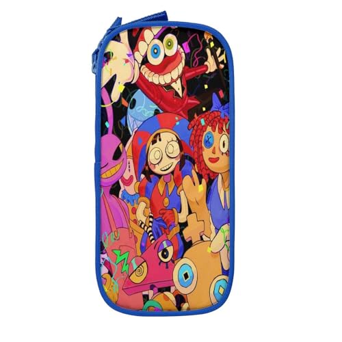 YINGD The Amazing Digital Circus Federmäppchen mit großem Fassungsvermögen, großes Federmäppchen mit Reißverschluss, Organizer-Etui, Schwarz , 21x10.5x5cm, Taschen-Organizer von YINGD