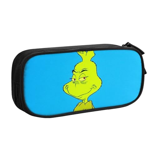 YINGD The Grinch Federmäppchen aus wasserabweisendem Stoff – schnell trocknendes Oxford-Tuch für Outdoor-Aktivitäten & tägliches Pendeln, mehrfarbig, Europäischer und amerikanischer Stil, Retro von YINGD