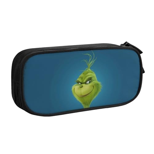 YINGD The Grinch Federmäppchen mit RFID-blockierender Tasche – sicherer Oxford-Tuch-Organizer für Karten, Stifte, Bargeld von YINGD