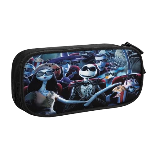 YINGD The Nightmare Before Christmas Federmäppchen, extra Stiftschlitze Design – 8 Halter für Marker, Bleistifte, Pinsel (Büro und Schule) von YINGD