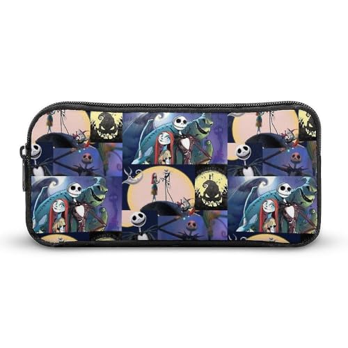 YINGD The Nightmare Before Christmas Federmäppchen, tragbar, mit Reißverschluss, Kosmetiktasche, hohe Kapazität, Make-up-Tasche, Schreibwaren-Tasche, mehrfarbig, Europäischer und amerikanischer Stil YINGD The Nightmare Before Christmas Federmäppchen, tragbar, mit Reißverschluss, Kosmetiktasche, hohe Kapazität, Make-up-Tasche, Schreibwaren-Tasche, mehrfarbig, Europäischer und amerikanischer Stil von YINGD