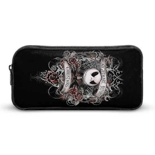 YINGD The Nightmare Before Christmas Federmäppchen, tragbar, mit Reißverschluss, Kosmetiktasche, hohe Kapazität, Make-up-Tasche, Schreibwaren-Tasche, mehrfarbig, Europäischer und amerikanischer Stil YINGD The Nightmare Before Christmas Federmäppchen, tragbar, mit Reißverschluss, Kosmetiktasche, hohe Kapazität, Make-up-Tasche, Schreibwaren-Tasche, mehrfarbig, Europäischer und amerikanischer Stil von YINGD