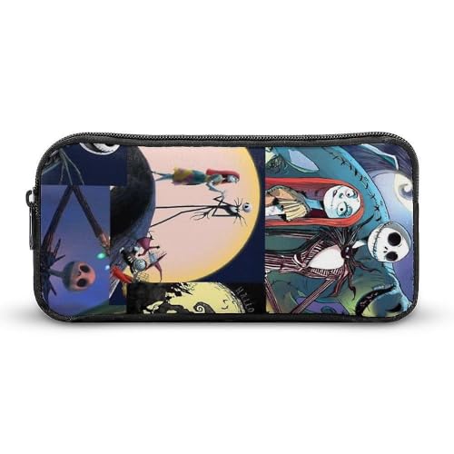 YINGD The Nightmare Before Christmas Federmäppchen, tragbar, mit Reißverschluss, Kosmetiktasche, hohe Kapazität, Make-up-Tasche, Schreibwaren-Tasche, mehrfarbig, Europäischer und amerikanischer Stil YINGD The Nightmare Before Christmas Federmäppchen, tragbar, mit Reißverschluss, Kosmetiktasche, hohe Kapazität, Make-up-Tasche, Schreibwaren-Tasche, mehrfarbig, Europäischer und amerikanischer Stil von YINGD