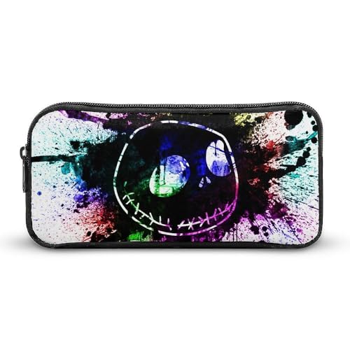 YINGD The Nightmare Before Christmas Federmäppchen, tragbar, mit Reißverschluss, Kosmetiktasche, hohe Kapazität, Make-up-Tasche, Schreibwaren-Tasche, mehrfarbig, Europäischer und amerikanischer Stil von YINGD