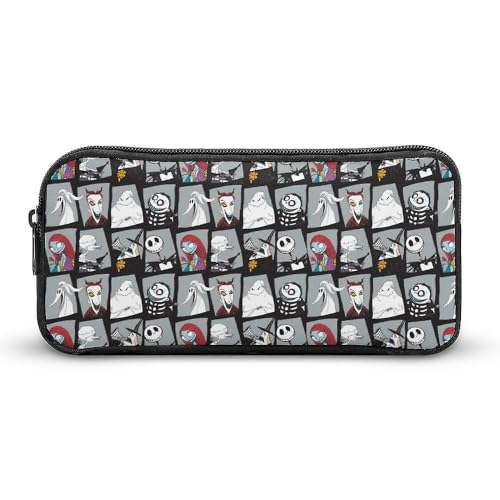 YINGD The Nightmare Before Christmas Federmäppchen, tragbar, mit Reißverschluss, Kosmetiktasche, hohe Kapazität, Make-up-Tasche, Schreibwaren-Tasche YINGD The Nightmare Before Christmas Federmäppchen, tragbar, mit Reißverschluss, Kosmetiktasche, hohe Kapazität, Make-up-Tasche, Schreibwaren-Tasche von YINGD