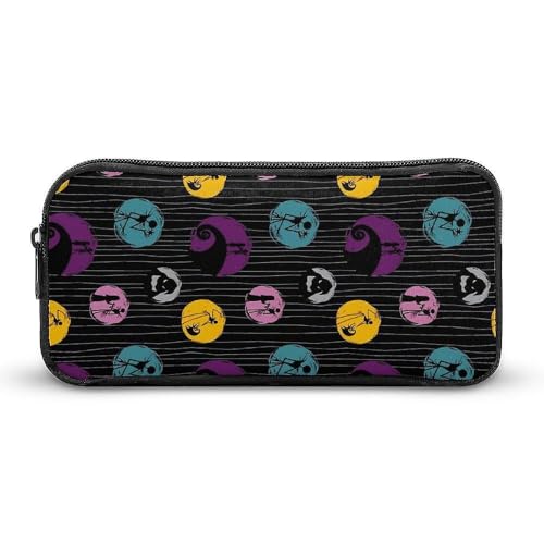 YINGD The Nightmare Before Christmas Federmäppchen, tragbar, mit Reißverschluss, Kosmetiktasche, hohe Kapazität, Make-up-Tasche, Schreibwaren-Tasche YINGD The Nightmare Before Christmas Federmäppchen, tragbar, mit Reißverschluss, Kosmetiktasche, hohe Kapazität, Make-up-Tasche, Schreibwaren-Tasche von YINGD