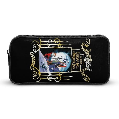 YINGD The Nightmare Before Christmas Federmäppchen, tragbar, mit Reißverschluss, Kosmetiktasche, hohe Kapazität, Make-up-Tasche, Schreibwaren-Tasche von YINGD