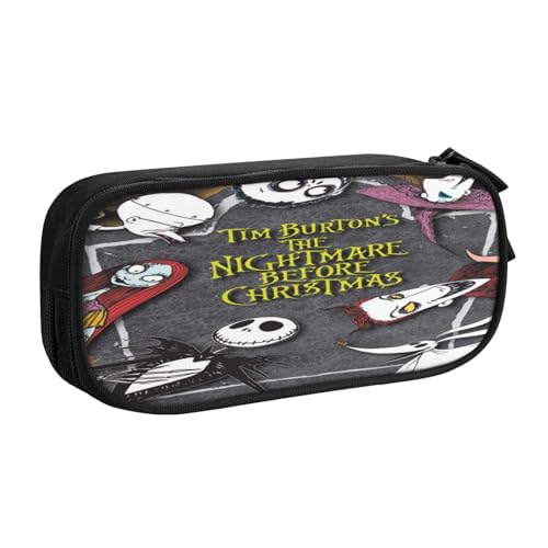 YINGD The Nightmare Before Christmas Federmäppchen für Bastelbedarf – Organizer mit mehreren Fächern für Perlen, Fäden, kleine Werkzeuge von YINGD