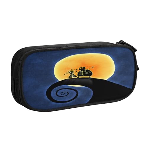 YINGD The Nightmare Before Christmas Federmäppchen für Puzzle-Liebhaber - Netztaschen für Stifte, Lupen, Kleinteile (tragbares Design) von YINGD