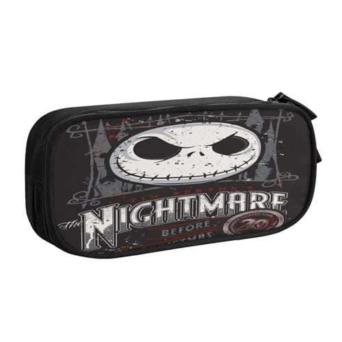 YINGD The Nightmare Before Christmas Federmäppchen für Tech-Enthusiasten, Reißverschlusstasche für Stylus, USB, SD-Karten (Büro und Schule), mehrfarbig, Europäischer und amerikanischer Stil, Retro von YINGD