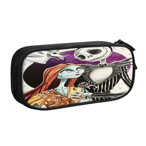 YINGD The Nightmare Before Christmas Federmäppchen für Tech-Enthusiasten, Reißverschlusstasche für Stylus, USB, SD-Karten (Büro und Schule) von YINGD