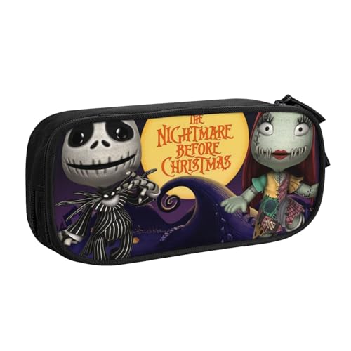 YINGD The Nightmare Before Christmas Federmäppchen für kleine Geräte – passend für AirPods, Ladegeräte, Stifte aus knackigem Oxford-Gewebe (anpassbar) von YINGD