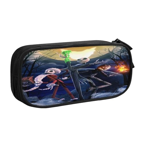 YINGD The Nightmare Before Christmas Federmäppchen mit gepolstertem Griff, leicht zu transportieren, Oxford-Stoff-Tasche für Schule, Büro, Kunstunterricht, mehrfarbig, Europäischer und amerikanischer YINGD The Nightmare Before Christmas Federmäppchen mit gepolstertem Griff, leicht zu transportieren, Oxford-Stoff-Tasche für Schule, Büro, Kunstunterricht, mehrfarbig, Europäischer und amerikanischer von YINGD