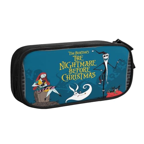YINGD The Nightmare Before Christmas Federmäppchen mit gepolstertem Griff, leicht zu transportieren, Oxford-Stoff-Tasche für Schule, Büro, Kunstunterricht YINGD The Nightmare Before Christmas Federmäppchen mit gepolstertem Griff, leicht zu transportieren, Oxford-Stoff-Tasche für Schule, Büro, Kunstunterricht von YINGD