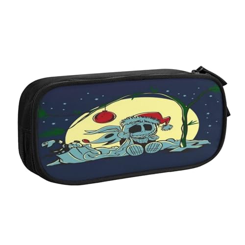 YINGD The Nightmare Before Christmas Federmäppchen mit integriertem Spitzer – All-in-One-Aufbewahrung für Bleistifte, Radiergummis, Lineale (Schulgebrauch) von YINGD