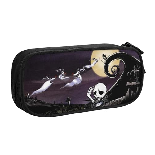 YINGD The Nightmare Before Christmas Federmäppchen mit transparentem Fenster - Einfache Identifizierung von Stiften, Lippenbalsam, kleinem Zubehör von YINGD