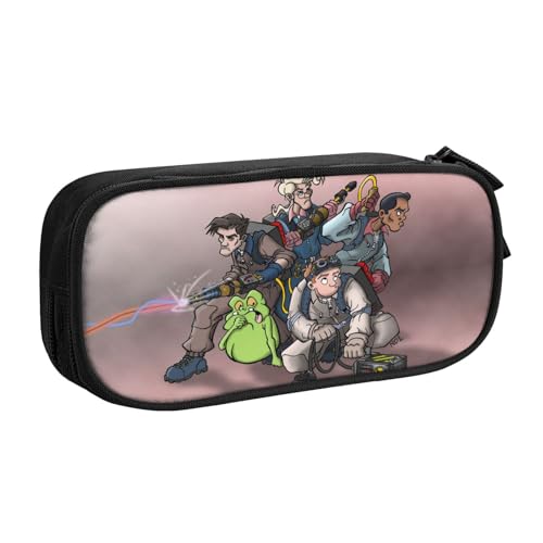 YINGD The Real Ghostbusters Federmäppchen für Studenten, mehrlagiges Reißverschluss-Design, passend für Notizbücher, Stifte, Taschenrechner, mehrfarbig, Europäischer und amerikanischer Stil, Retro von YINGD