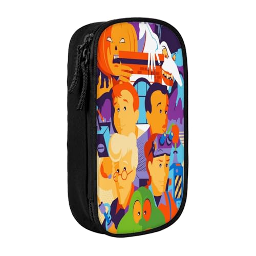 YINGD The Real Ghostbusters Federmäppchen mit 3 Netz-Trennwänden, tragbare Reißverschlusstasche für Schreibwaren, Schmuck, Kopfhörer (Polyester) von YINGD