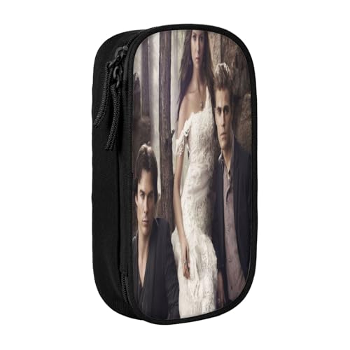 YINGD The Vam-Pire Diaries Federmäppchen mit Klett-Patch-Panel – anpassbares Emblem-Design für Schulen, Teams, Veranstaltungen von YINGD