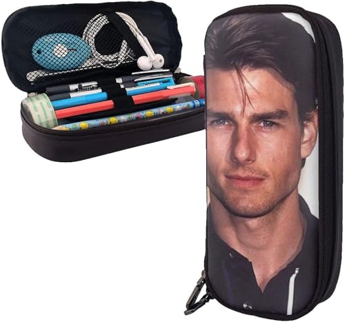 YINGD Tom Cruise Federmäppchen aus Leder, große Tasche für Federmäppchen, mehrfarbig, Europäischer und amerikanischer Stil, Retro, modern von YINGD