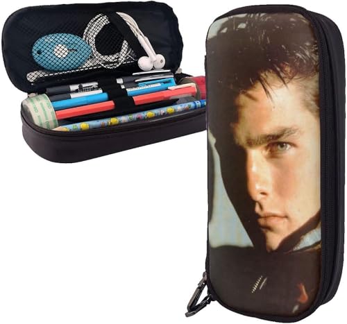 YINGD Tom Cruise Federmäppchen aus Leder, große Tasche für Federmäppchen, mehrfarbig, Europäischer und amerikanischer Stil, Retro, modern von YINGD