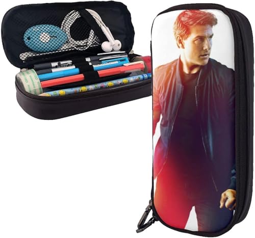 YINGD Tom Cruise Federmäppchen aus Leder, große Tasche für Federmäppchen, mehrfarbig, Europäischer und amerikanischer Stil, Retro, modern von YINGD