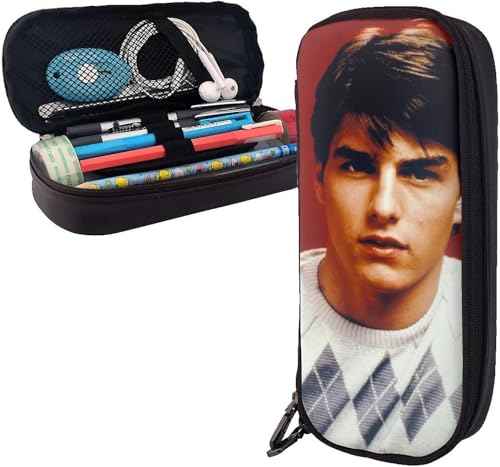 YINGD Tom Cruise Federmäppchen aus Leder, große Tasche für Federmäppchen, mehrfarbig, Europäischer und amerikanischer Stil, Retro, modern von YINGD