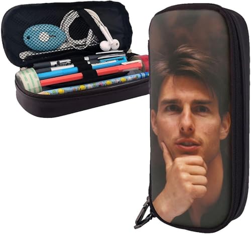 YINGD Tom Cruise Federmäppchen aus Leder, große Tasche für Federmäppchen, mehrfarbig, Europäischer und amerikanischer Stil, Retro, modern von YINGD
