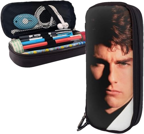 YINGD Tom Cruise Federmäppchen aus Leder, große Tasche für Federmäppchen, mehrfarbig, Europäischer und amerikanischer Stil, Retro, modern von YINGD