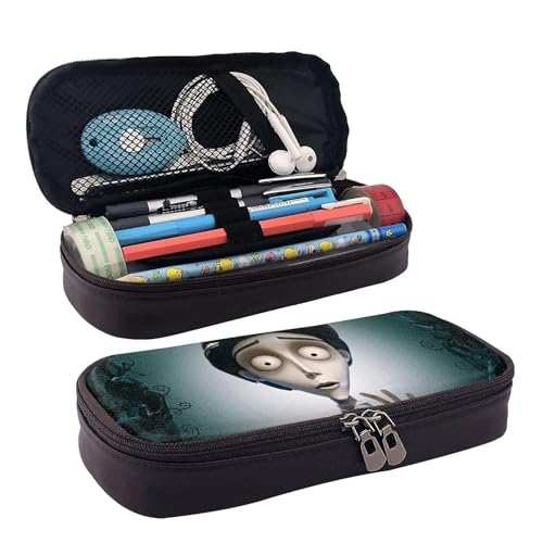 YINGD Victor Corpse Bride Federmäppchen, braunes Leder, Stiftetasche, Studenten-Schreibwaren, mehrfarbig, Europäischer und amerikanischer Stil, Retro, modern von YINGD