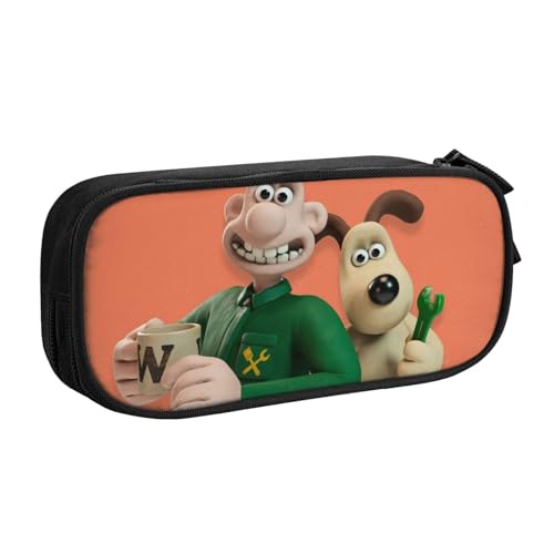 YINGD Wallace & Gromit im Fluch des Were-Rabbit Federmäppchen, wasserabweisender Stoff, schnell trocknendes Oxford-Tuch, für Outdoor-Aktivitäten und tägliches Pendeln, mehrfarbig, Europäischer und von YINGD