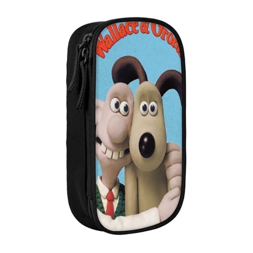 YINGD Wallace & Gromit im Fluch des Were-Rabbit Federmäppchen mit integriertem Spitzer – All-in-One-Aufbewahrung für Bleistifte, Radiergummis, Lineale (Schulgebrauch), mehrfarbig, Europäischer und von YINGD