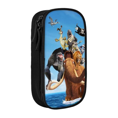 YINGD Wallace & Gromit in The Curse of The Were-Rabbit Federmäppchen für Studenten, mehrlagiges Reißverschluss-Design, passend für Notizbücher, Stifte, Taschenrechner, mehrfarbig, Europäischer und von YINGD