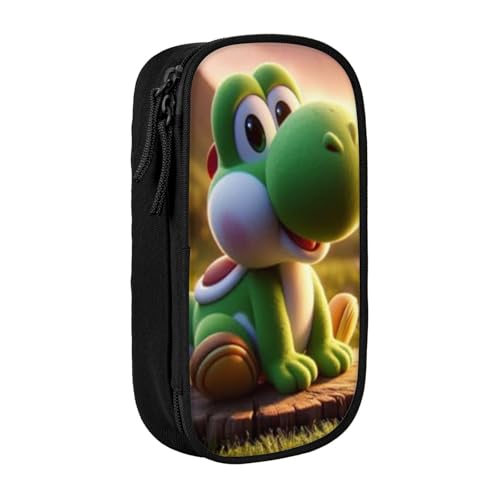 Yoshi Federmäppchen mit integriertem Spitzer – All-in-One-Aufbewahrung für Bleistifte, Radiergummis, Lineale (Schulgebrauch) von YINGD