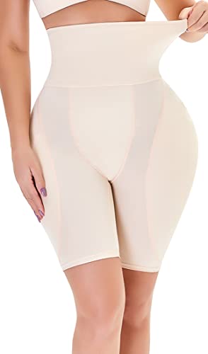 YINGKE Damen Miederpants Gepolstert Po Push Up Butt Lifter Miederhose Kontrolle Shapewear Figurformender (2XL, Hohe Haut) von YINGKE