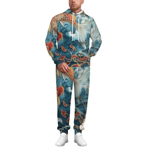 YINGLIMY Herren Anzug Fischss 3D gedruckt Hoodie Hose Anzug GoldFischs Trainingsanzug Casual Tier Jogging Sweat Suit Set YINGLIMY Herren Anzug Fischss 3D gedruckt Hoodie Hose Anzug GoldFischs Trainingsanzug Casual Tier Jogging Sweat Suit Set von YINGLIMY