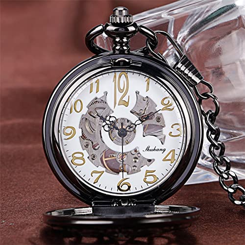 Herren- und Damenaccessoires Gold Dad Design Mechanische Taschenuhr Arabische Ziffernanzeige Hängende Uhr Antike Geschenke für den Vatertag Hochzeitstag Vatertag Weihnachten Geburtstagsgeschenk von YINGMUZI