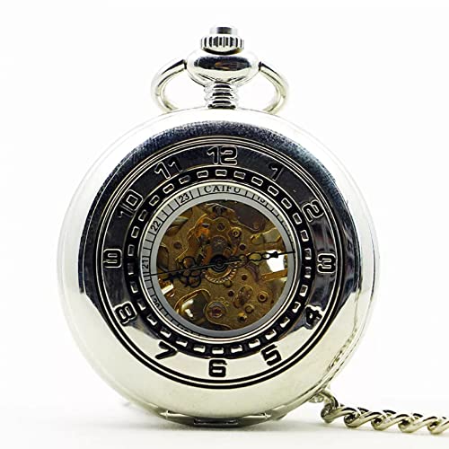 YINGMUZI Herren- und Damenaccessoires Unisex Vintage arabische Zahlen Retro-Stil Bronze mechanische Taschenuhr Geschenk Hochzeitstag Vatertag Weihnachten Geburtstagsgeschenk von YINGMUZI