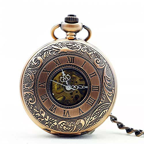 YINGMUZI Herren- und Damenaccessoires Vintage Hollow Analog Steampunk Mechanische Taschenuhr Roman Num Taillenkette Mechanische Uhr Herren Hochzeitstag Vatertag Weihnachten Geburtstagsgeschenk von YINGMUZI