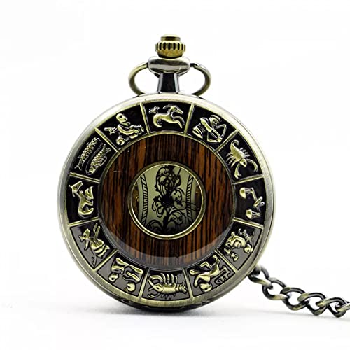 YINGMUZI Herren- und Damenaccessoires Vintage Skeleton Steampunk mechanische Taschenuhr römische Ziffern Anhänger Unisex Fob Watch Hochzeitstag Vatertag Weihnachten Geburtstagsgeschenk von YINGMUZI