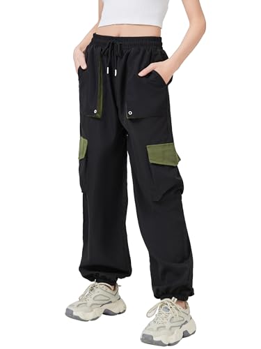 YINGWIN Damen Cargohose Gothic Kleidung Damen Goth Cargo Hosen Y2k Techwear Hose Bequeme Outdoor und Freizeitkleidung von YINGWIN