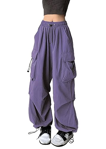 YINGWIN Jogginghose Baggy Cargohose Damen Streetwear Gothic Kleidung Damen Punk Y2k Techwear Hose von YINGWIN