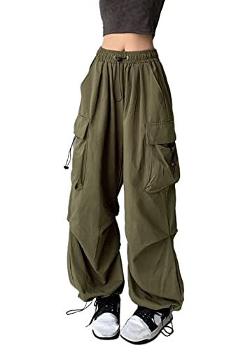 YINGWIN Jogginghose Baggy Cargohose Damen Streetwear Gothic Kleidung Damen Punk Y2k Techwear Hose von YINGWIN