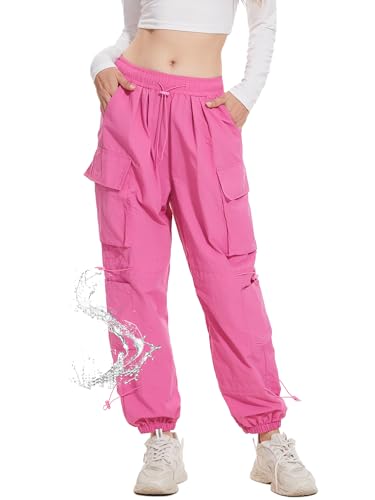 YINGWIN Wanderhose Wasserdichte Hose mit Taschen Leicht und Schnell Trocknend Outdoor Cargo Hose zum Wandern, rose, XXL YINGWIN Wanderhose Wasserdichte Hose mit Taschen Leicht und Schnell Trocknend Outdoor Cargo Hose zum Wandern, rose, XXL von YINGWIN